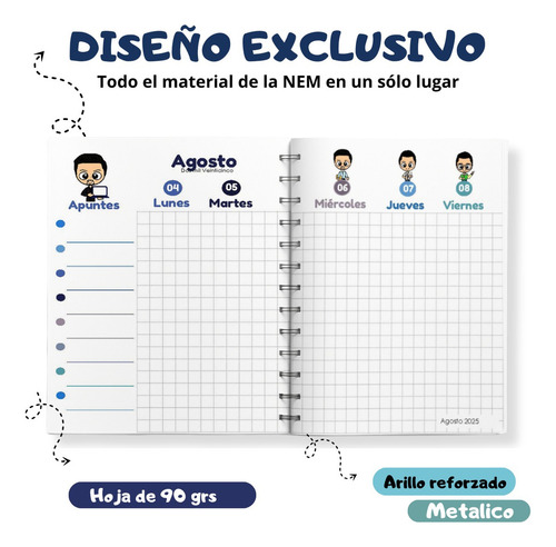 Agenda Escolar Maestro 25 - 26 Para Profesor Mod #1 Profe 2026