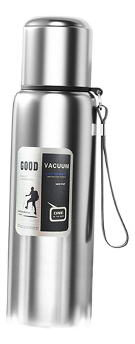 Botella De Agua Aislada, Taza Térmica, 800 Ml Plateado