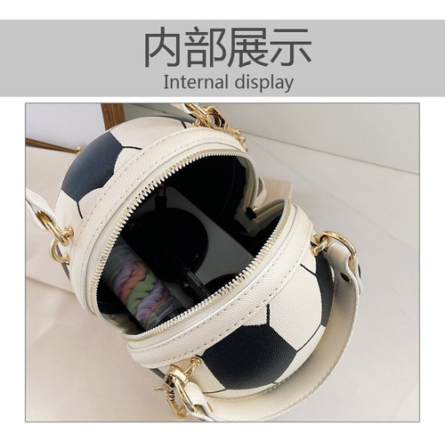 Elegante Bandolera Con Forma De Balón De Fútbol, Monedero,