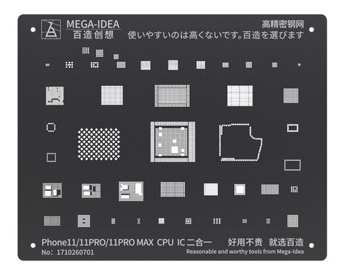 Stencil Reballing 11 Pro Max 11  Cpu Ic Mega Idea Qianli 