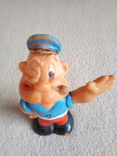 Popeye Él Marino Antiguo Muñeco Dé Goma (Usado)