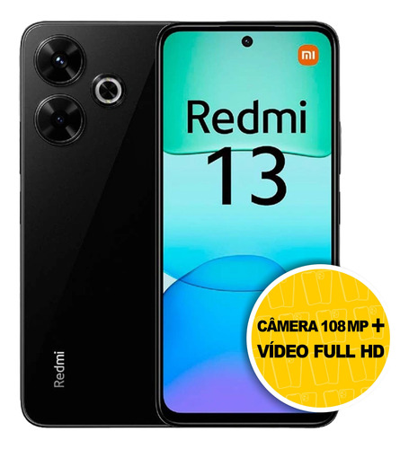 Celular Xiaomi Redmi 13 - 256 Gb - 8 Gb Ram - Diversas Cores