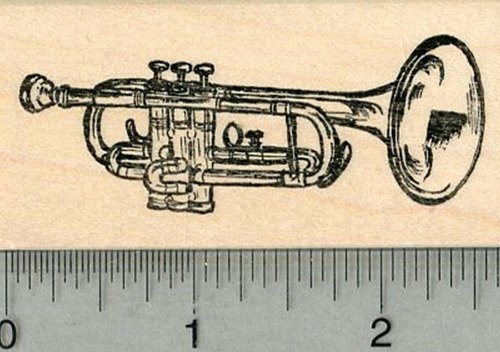 Sello Goma Para Trompeta Serie Instrumento Musical Laton