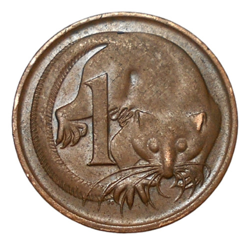 Australia 1 Cent 1969 - Zarigüeya Planeadora Pigmea - Km#62