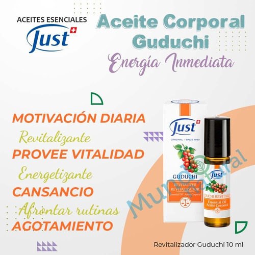 Imagen 2 de 6 de Revitalizador Guduchi 10ml Producto Swiss Just Original