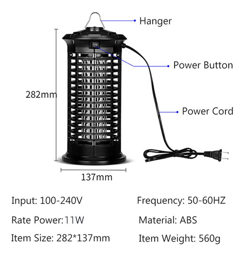 Imagen 8 de 8 de Kkmoon - Insecto Eléctrico Para Insectos, Mosquitos, Mosquit