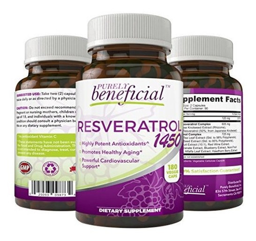 Resveratrol1450: Suministro Para 90 Días 1450 Mg