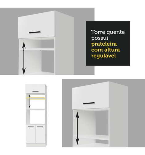 Cozinha Completa Cant Madesa Agata 459001 C Arm Bal S Tamp B Cor Branco