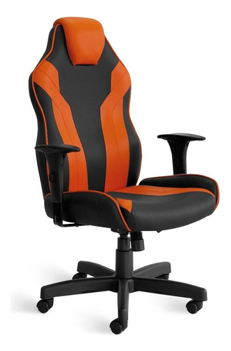 Cadeira Gamer Flex Giratória 5033 C/br 8317 Cor Preto-international Orange