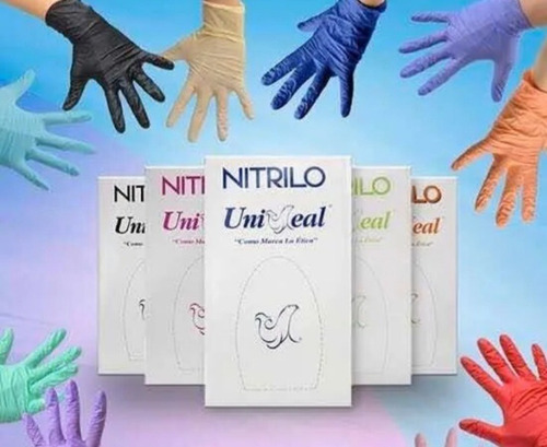 Guantes De Nitrilo Caja C/100 Pzas Uniseal 