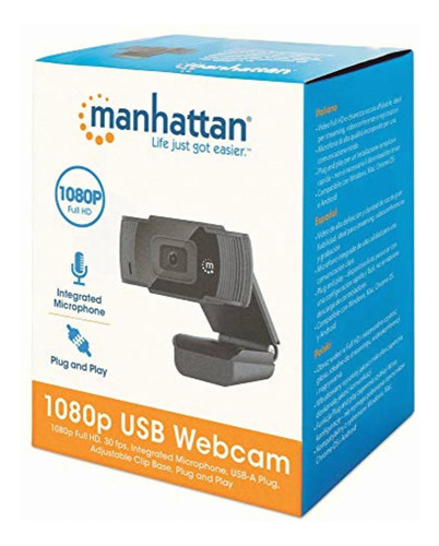 Manhattan 462006 Cámara Web Usb Hd Con Micrófono (plug And