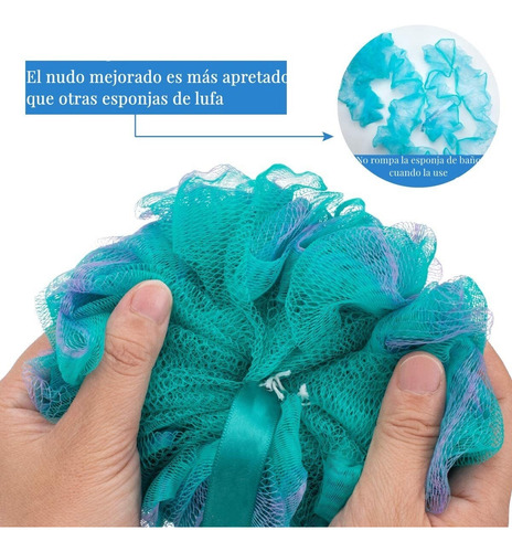 Paquete De 4 Esponjas De Baño Exfoliantes Corporales