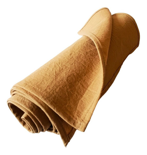 Manta Tusor Pie De Cama Cubre Sillon 200x140 +2 Fundas 50x70 Color Avellana