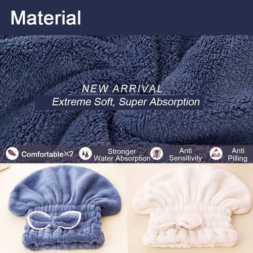 3 Toallas De Microfibra Para El Cabello, Extrame Suaves Y Ul