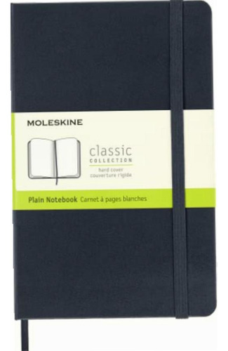 Moleskine Libreta Clásica Mediana Azul Zafiro Hoja Blanca