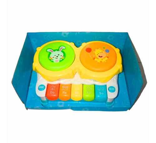 Tambor Bongo C/ Luz Y Sonido Juguete Teclas De Piano