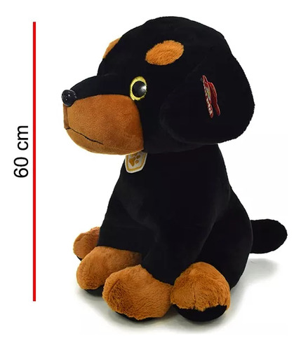 Perro De Peluche Sentado De Raza 60 Cm