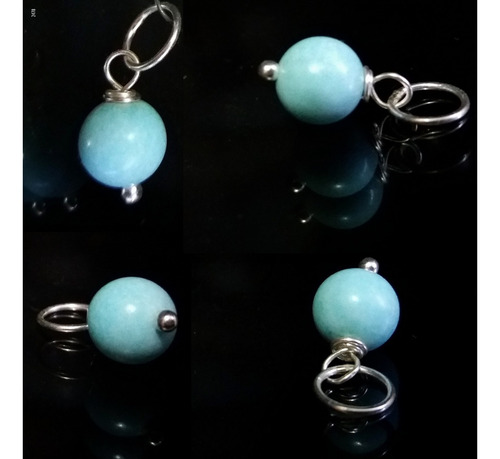 Imagem 3 de 6 de Pedras - Pingente Unissex, Pedra Larimar, Prata, Cód96pg3
