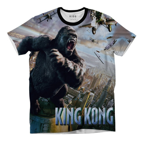 Playera Niños King Kong Ciudad Moda Full Print