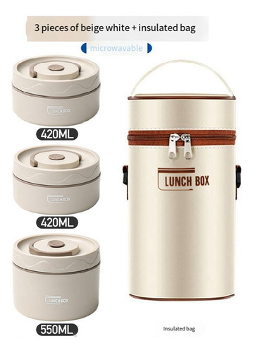 / Recipiente Caliente Para Almuerzo P4food, De Acero