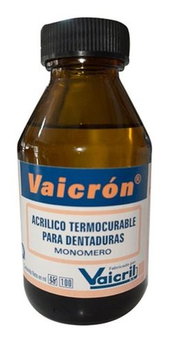 Monomero Termocurable Para Dentaduras Vaicron 100 Ml