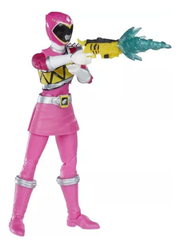Power Ranger Rosa Dino Articulada Con Accesorios
