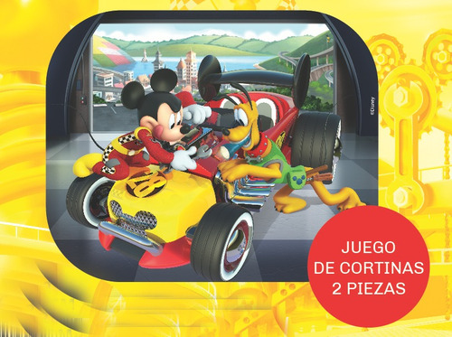 Juego Cortina Parasol Auto Lateral Plegable Disney Mickey