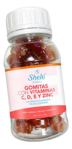 Gomitas Con Vitamina C, D, E Y Zinc Shelo Nabel Sin Azucar Sabor Naranja Toronja Y Mandarina