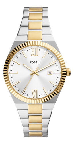 Reloj Mujer Fossil Es5259 Scarlette Color de la correa Plateado Color del bisel Plateado Color del fondo Plateado