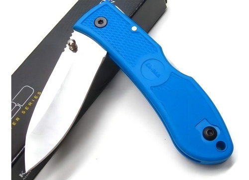 Ka-bar 4062bl, Cazador Plegable Dozier, Mango Azul