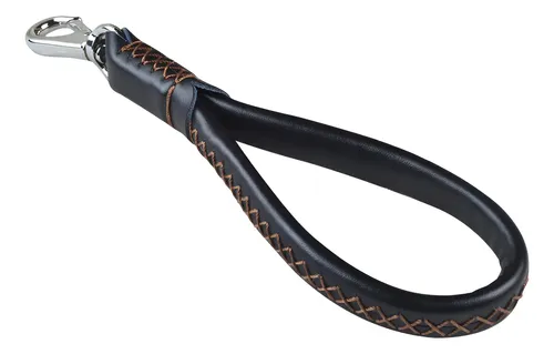 ワンちゃん Zx Short Leather Dog Leash Black | Parcelamento sem juros
