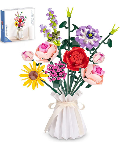 Yuixlin Juego De Construcción De Ramos De Flores, Paquete De