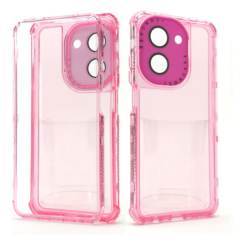 Funda 3 En 1 Para Poco C71 Case Protector 360 Carcasa Rudo Rainbow Dream - Rosa Poco C71