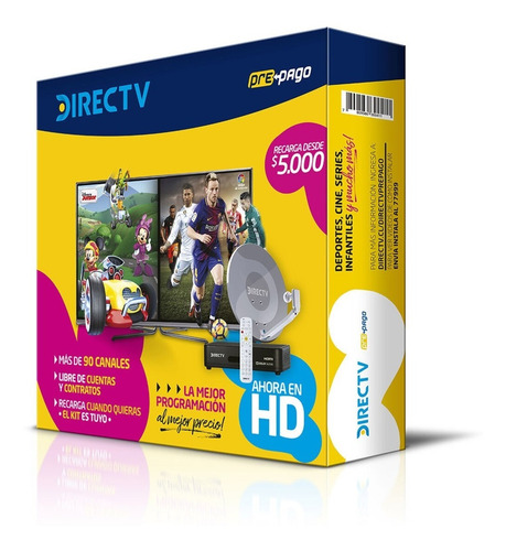 Imagen 1 de 1 de Antena Directv Hd Prepago Sin Abono Kit Autoinstalable 46 Cm