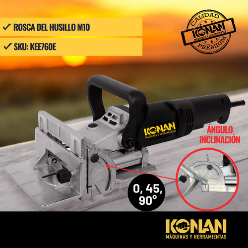 Engalletadora Madera 860w Carpinteria Ranura Galleta Konan KEE760E