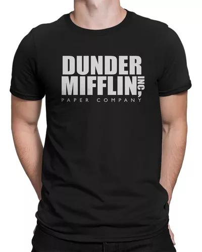 Camiseta Dunder Miflin preto The Office em promoção