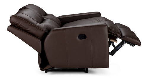 Rosen Sofá Reclinable Tolstoi 2 Cuerpos Cuero Madrás Marrón