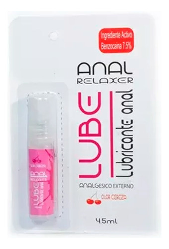 Lubricante Anal De Sabor Aroma Cereza 4.5 Ml Spray Benzo7.5%