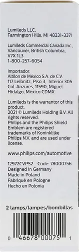 Iluminación Automotriz Philips H7 Crystalvision Platinum...