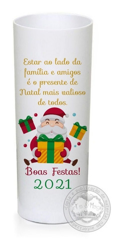 Imagem 1 de 5 de 20 Copo Long Drink Personalizado De Natal