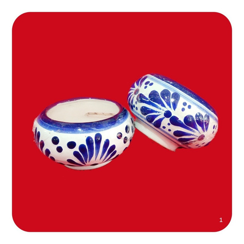 Imagen 4 de 6 de Set De 10 Velas Aromaticas Coco Con Talavera Poblana 8 Cm