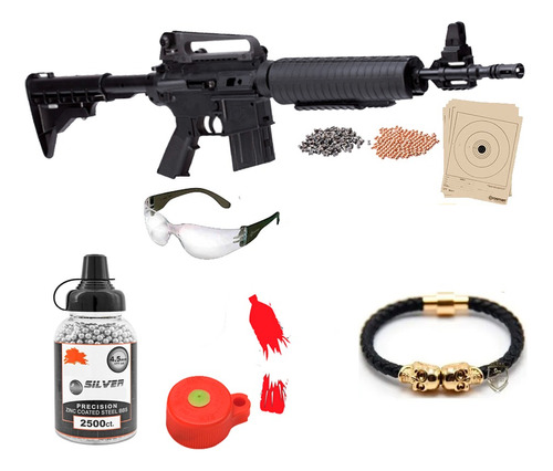 Kit Carabina Crosman M4-177 Tactica Con Diábolos Y Balines