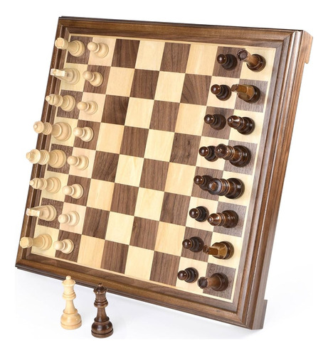 Juego De Ajedrez Magnético De Madera De Lujo Oumoda - Tabler