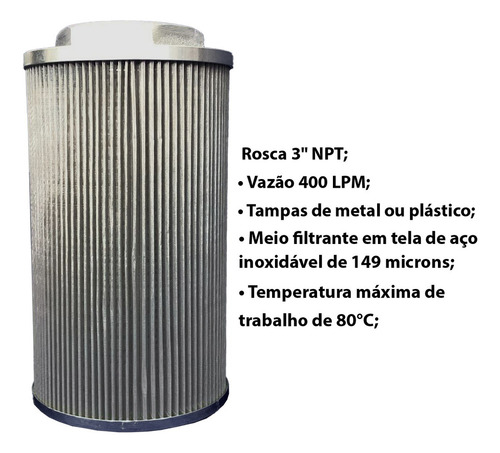 Filtro Sucção Compatível Com Newtec Hs400kn 400l 3 Npt