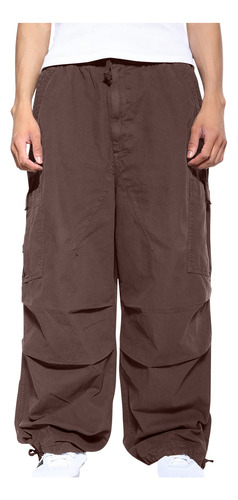 Pantalones K Cargo Para Hombre, Color Liso, Pierna Recta, Ex
