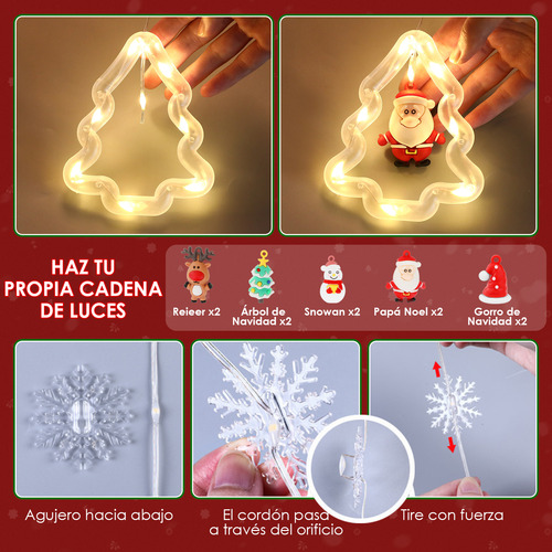 Cortinas Serie Navideña Luces Cascada 8 Modos 3m Usb Remoto