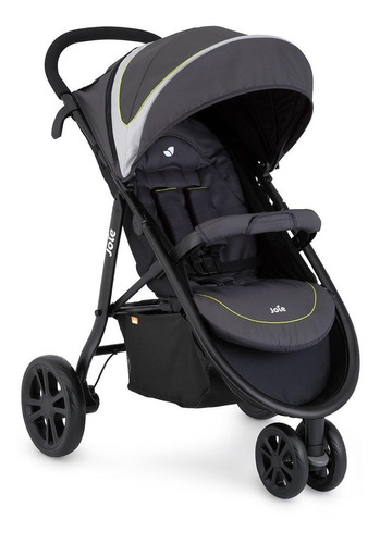 Carrinho de bebê 3 rodas Joie Litetrax 3 travel system urban com chassi de cor preto