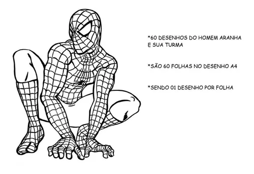 Desenhos Para Pintar e Colorir Homem Aranha - Imprimir Desenho 060