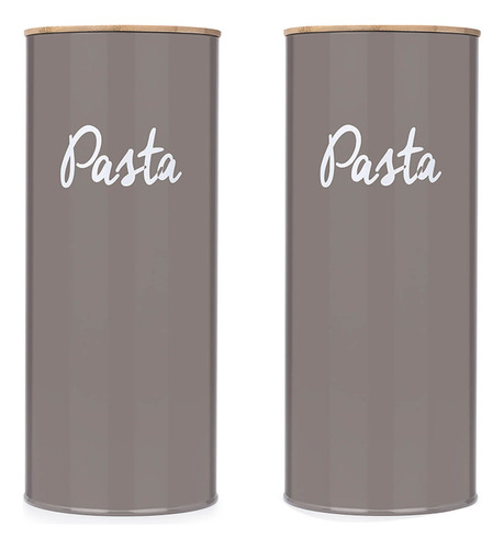 Kit 2 Latas Porta Condimentos Pasta Haus Concept Warm Gray