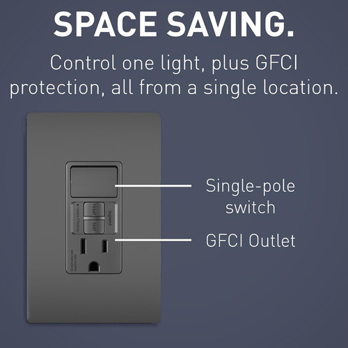 Pass & Seymour 1597swttrbkccd4 Gfci Receptacle/single-pole S